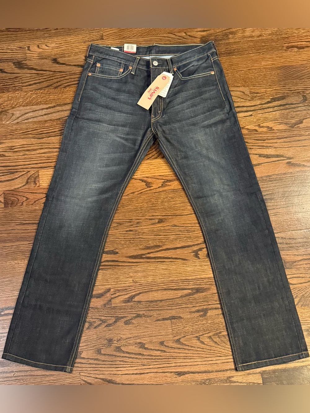 Levi's 513 Men's Dark Blue Slim Straight Jeans size 34 x 32